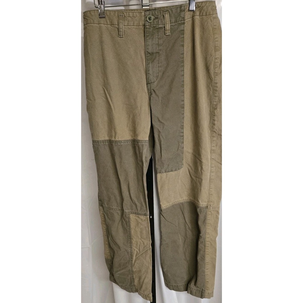 ASOS Two-Tone Olive Patchwork Trousers
